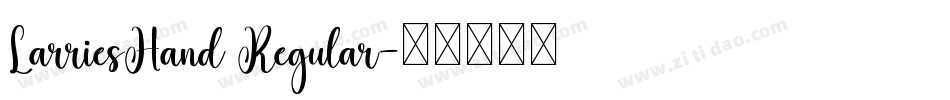 LarriesHand Regular字体转换